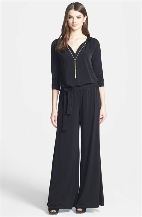 michael michael kors fitted wide-leg jumpsuit|Michael Kors jumpsuit women.